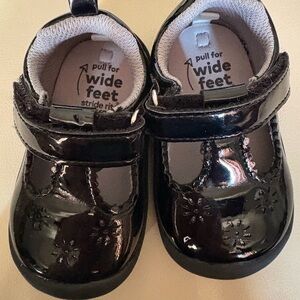 Stride Rite Shiny Black Dress Shoes for Kids